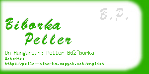 biborka peller business card